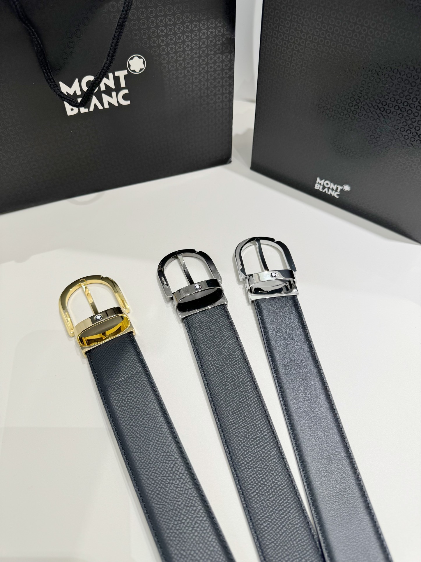 Verkoop online luxe ontwerper
 MontBlanc Riemen Mannen Stalen gesp Fashion