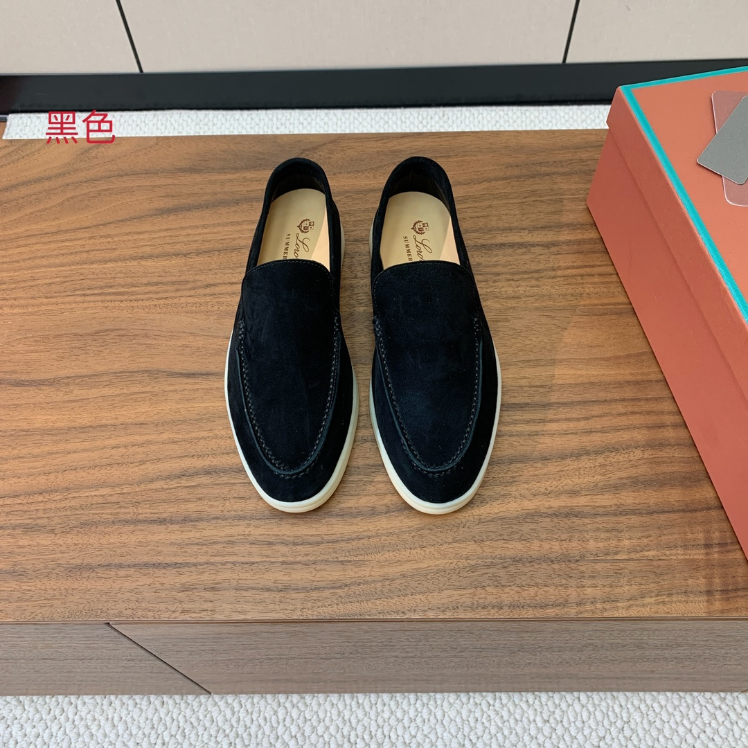 Aaaa
 Loro Piana Schoenen Loafers Vrouwen Kasjmier Echt leer Vintage