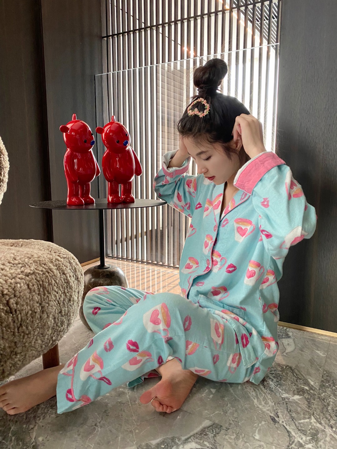 PJS磨毛纯棉家居服 呵护肌肤一整晚 轻软舒适贴心更温暖 3