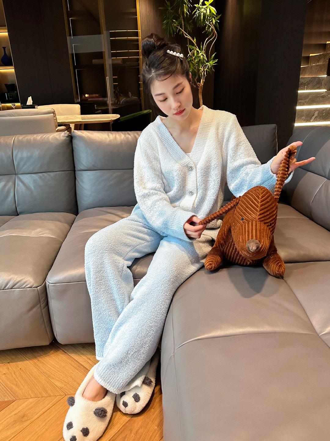 SNIDEL Soft Plush Knit Cardigan - Comprehensive 4