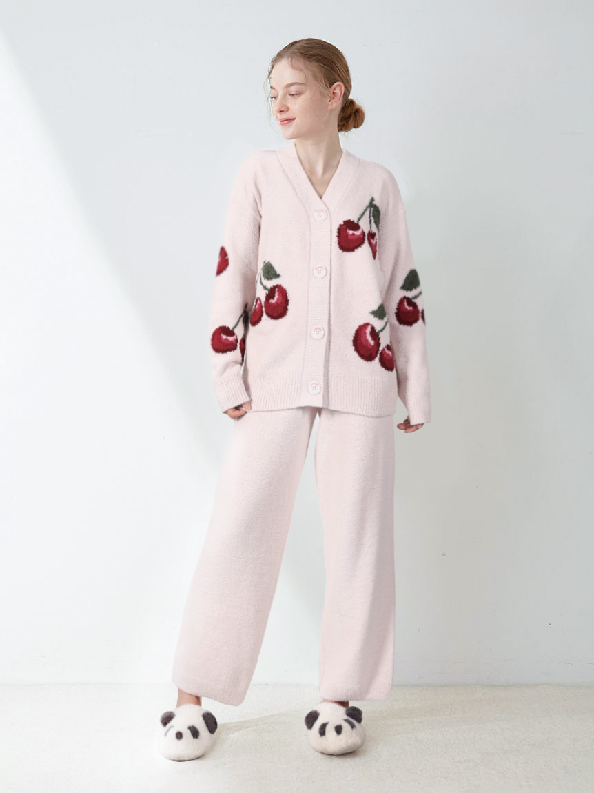 Gelato Pique Cherry Knit Cardigan Loungewear - Comprehensive 4