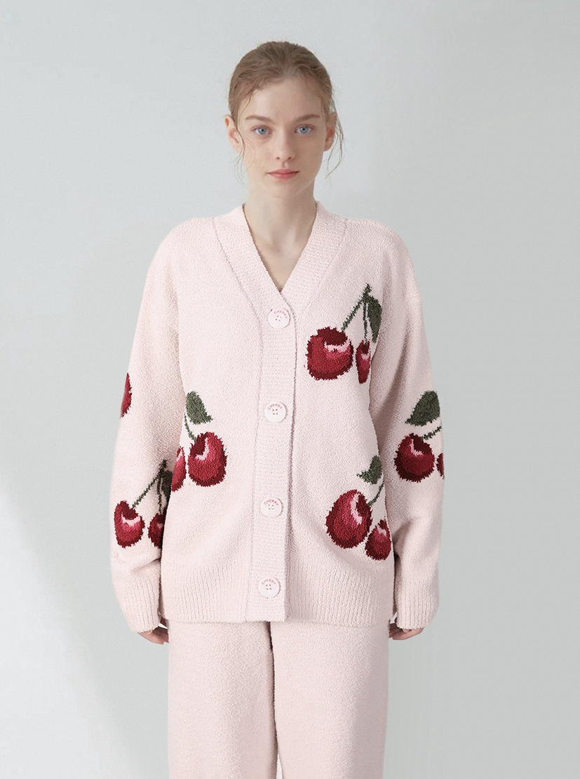 Gelato Pique Cherry Knit Cardigan Loungewear - Comprehensive 6