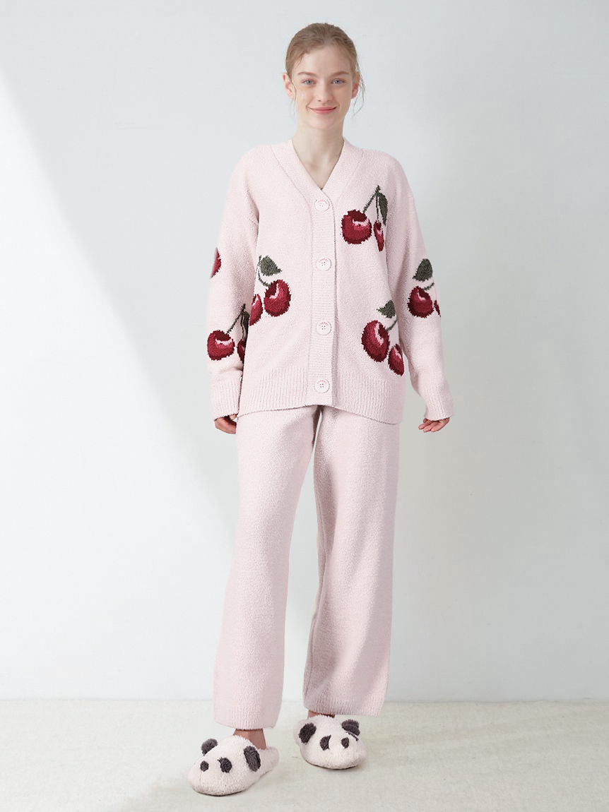 Gelato Pique Cherry Knit Cardigan Loungewear - Comprehensive 5