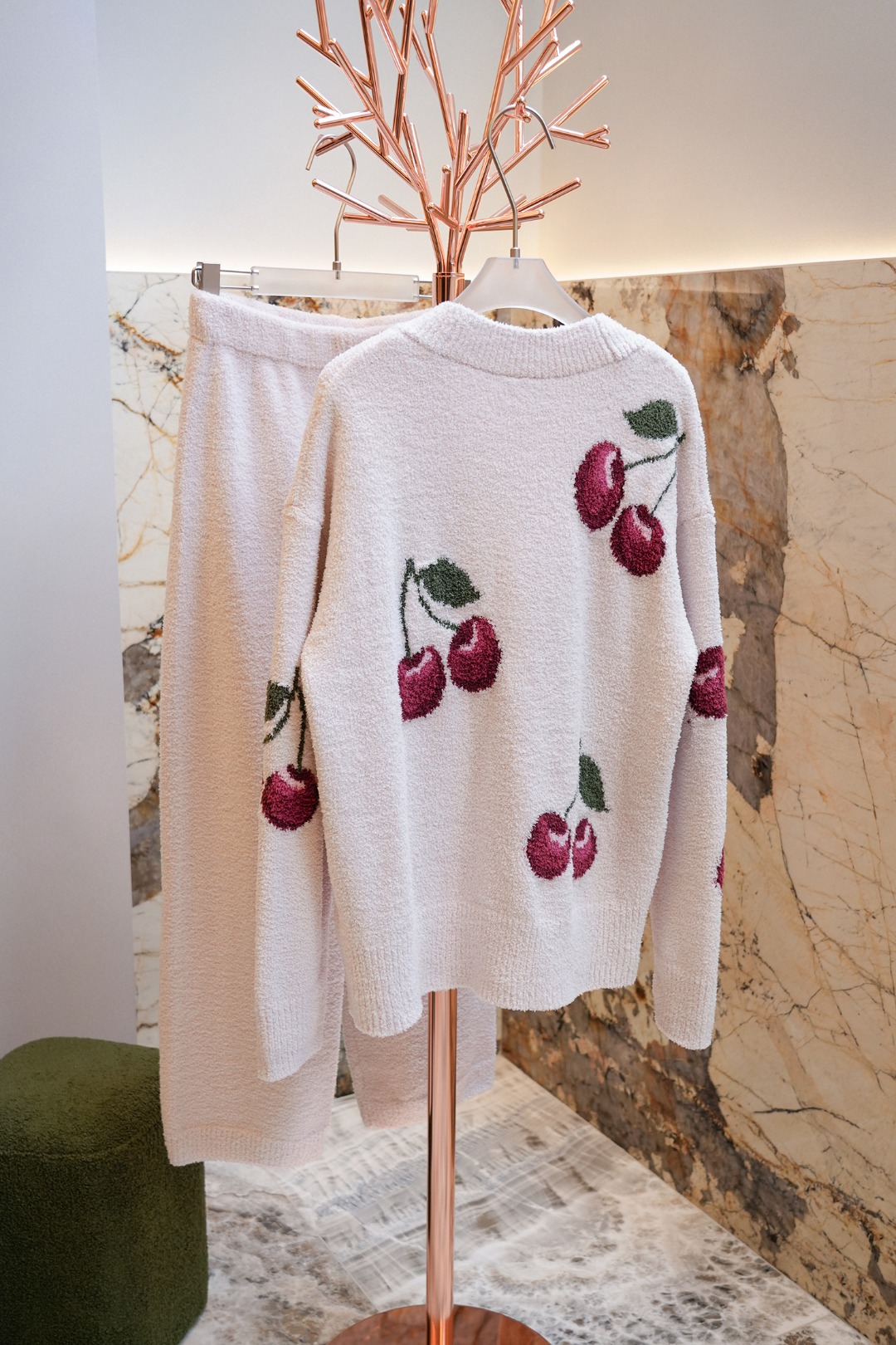 Gelato Pique Cherry Cardigan Loungewear Set - Comprehensive 3