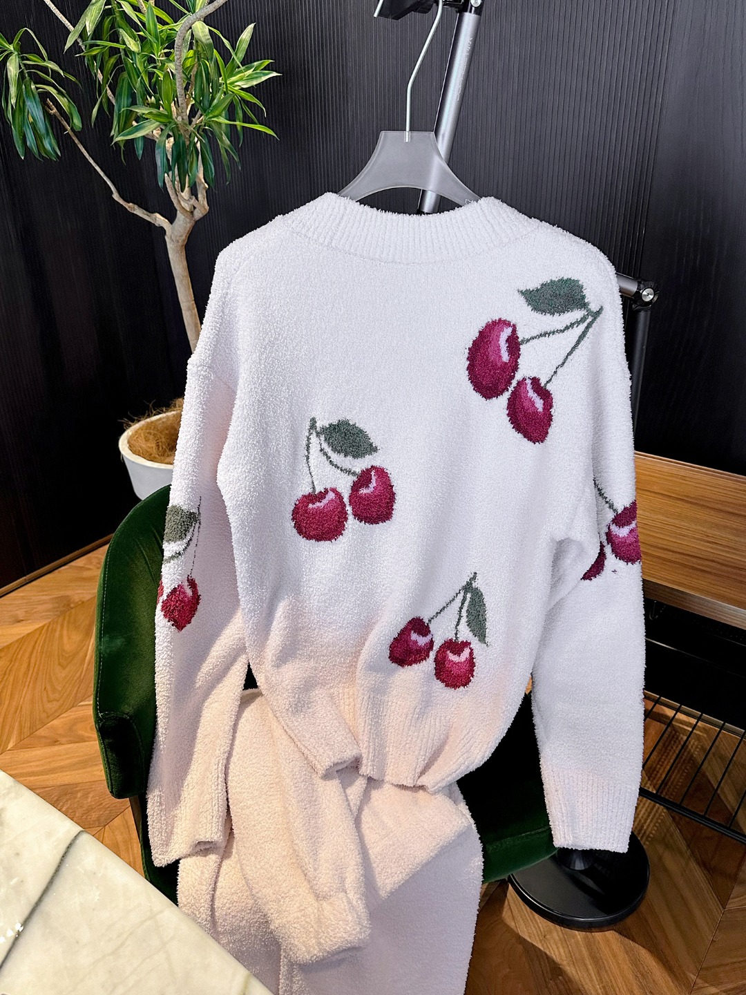 Gelato Pique Cherry Jacquard Cardigan Loungewear - Comprehensive 5
