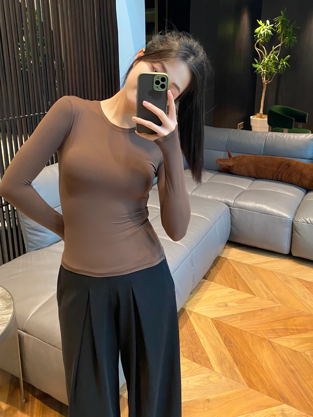 栗棕色+休闲裤 3
