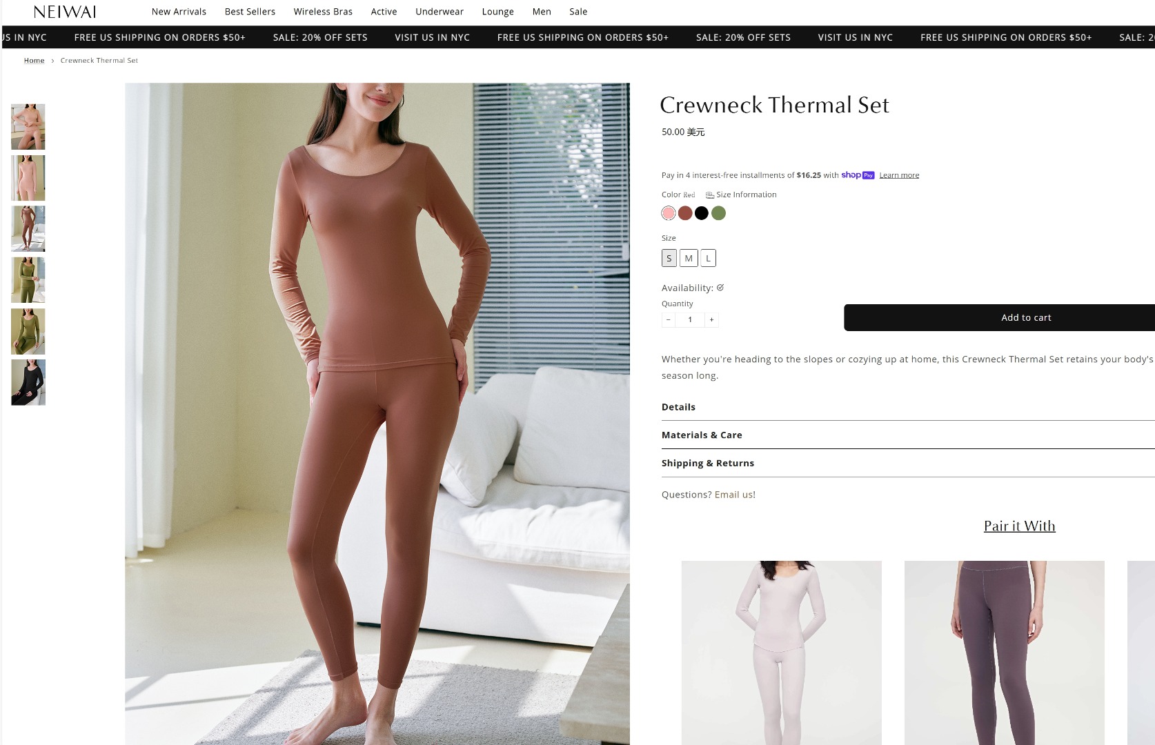 NEIWAI Soft Tencel™ Thermal Base Layer - Comprehensive 2