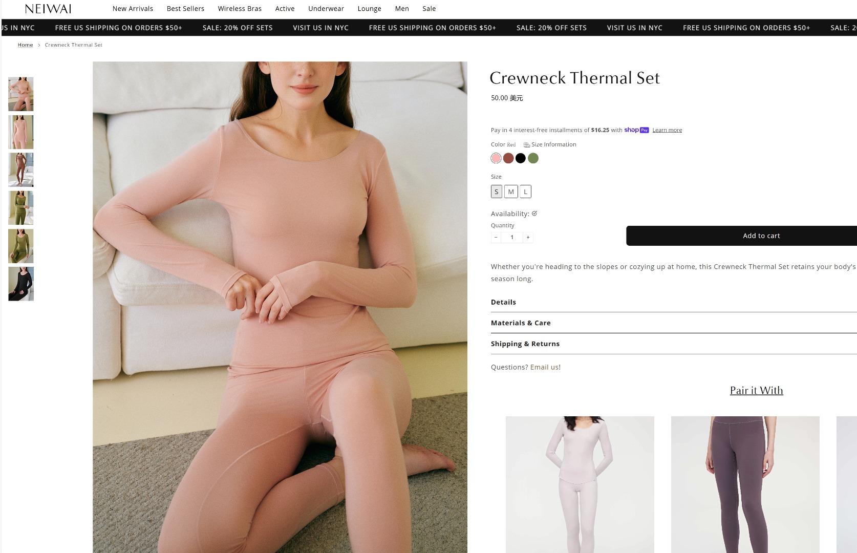 NEIWAI Soft Tencel™ Thermal Base Layer - Comprehensive 3