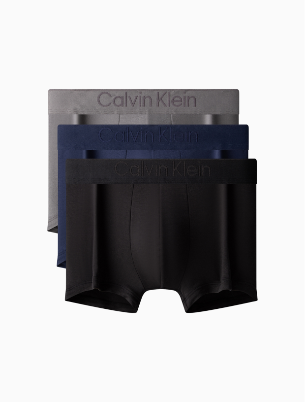 Calvin Klein 23秋冬男三条装平角内裤平整走线防夹臀设计一片式剪裁无侧缝线不易酪腿，减少摩擦