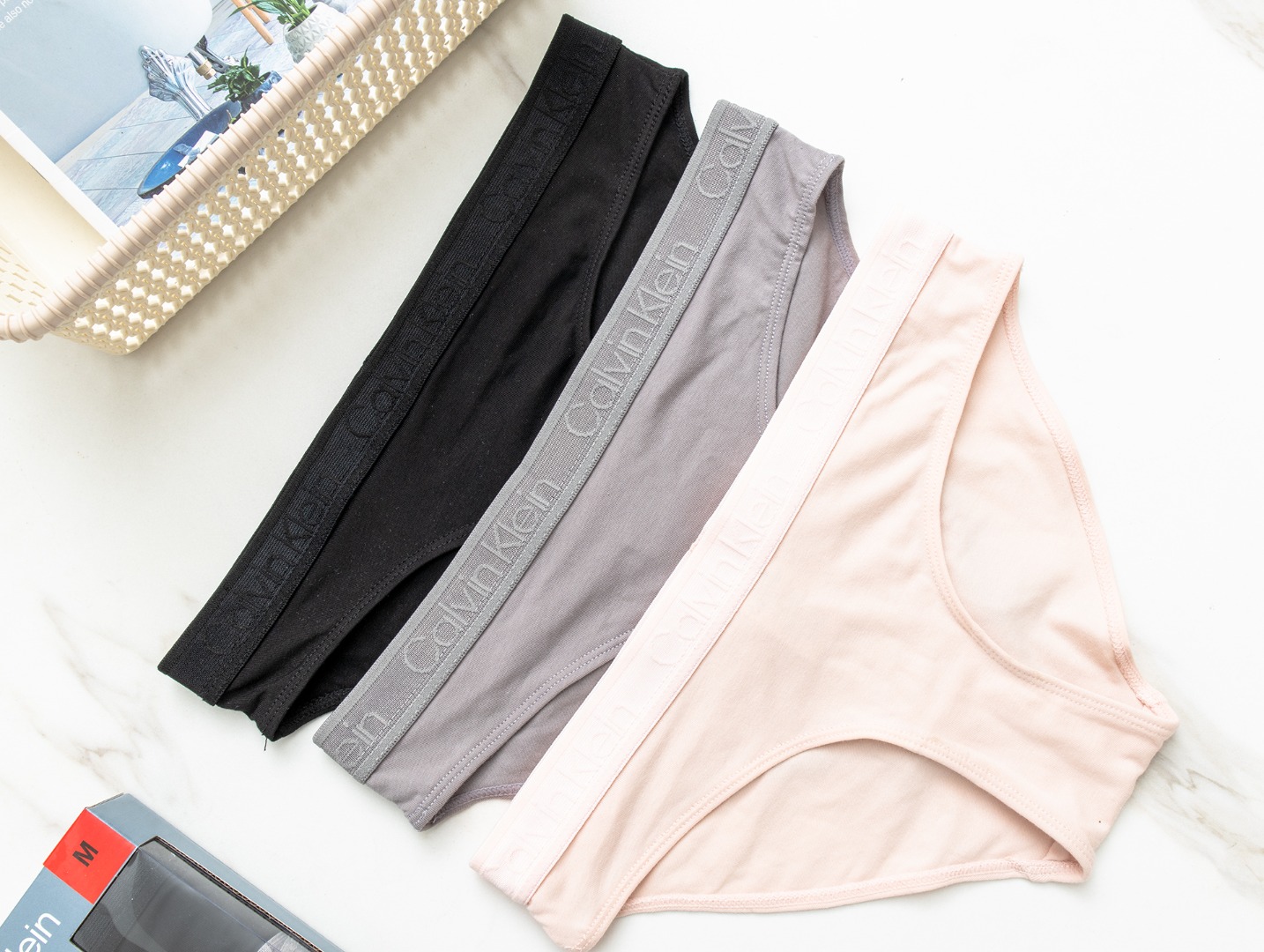 CK新品Calvin kiein抗菌女三角性感女神三条装 演绎极简主义 CK的极简高级是与生俱来的无需多