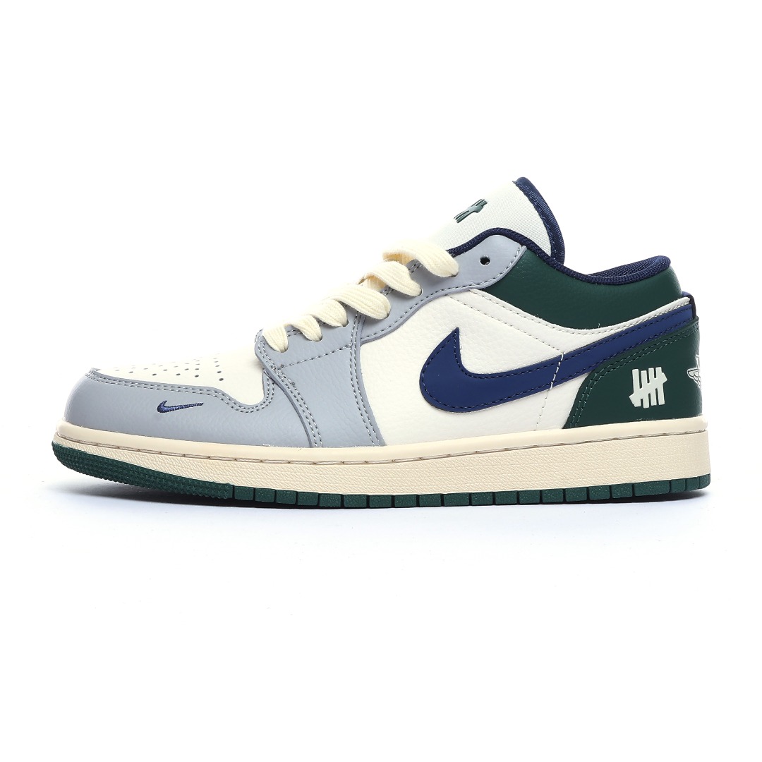 Air Jordan 1 Sapatos Air Jordan Azul Verde Cinzento Vintage Tops Baixos