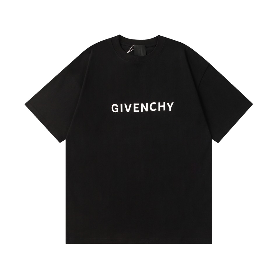 Givenchy Kleding T-Shirt Zwart Wit Afdrukken Unisex Katoen