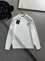 Louis Vuitton Clothing Sweatshirts Black Blue White Men Wool Winter Collection