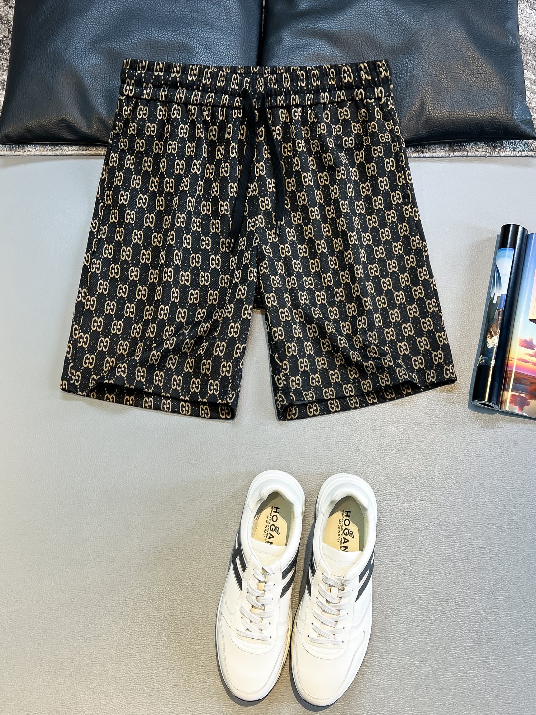 NO:476708,GU New Products, Version Development, Double G Jacquard Shorts, Customized Fabric, Classic Jacquard Fabric, Full of Classic Double G Interlocking Logo, Elastic elastic belt waist design, Customized hardware, Thread, Auxiliary Materials, Same Model for Men and Women, Size M-3XL,, Shorts, Alexander Wang19860909GU 新品 对版开发 双G提花短裤 定制面料 经典提花面料 满身经典双G互扣logo 松紧弹力带腰围设计 定制五金 螺纹 辅料 男女同款 码数M-3XL,,shorts,alexander wang,Men's clothing