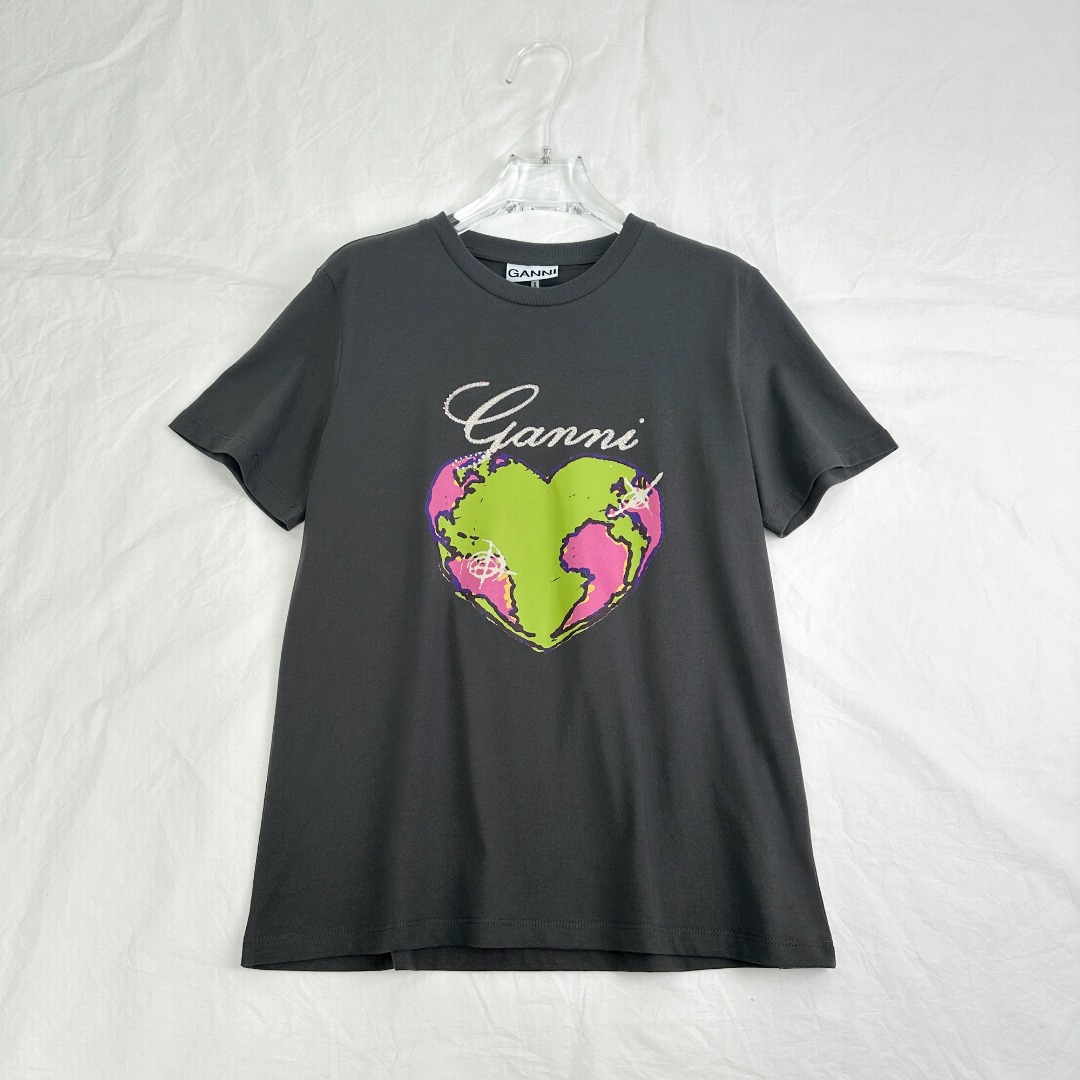 Ganni Clothing T-Shirt Spring/Summer Collection Short Sleeve