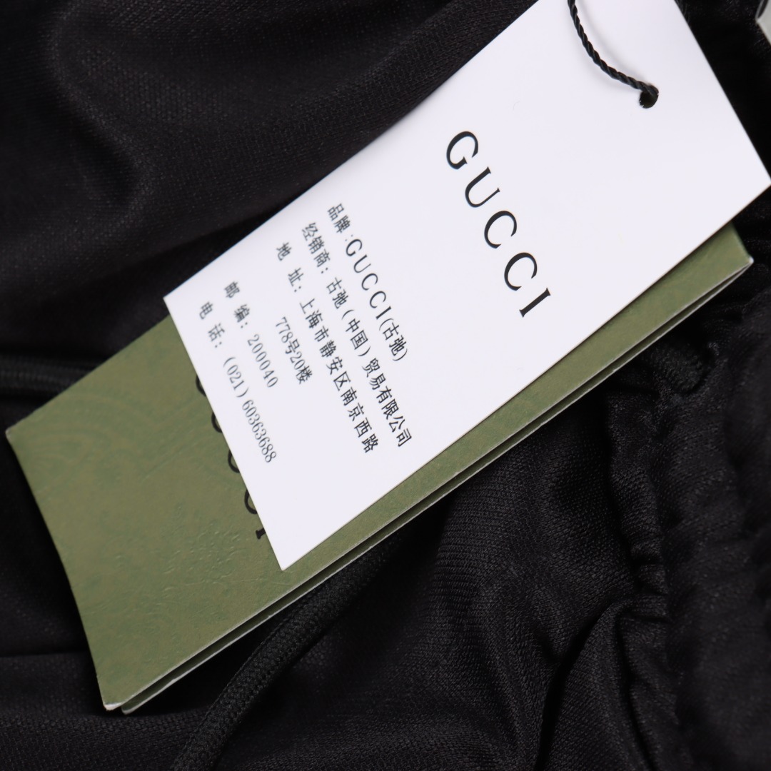 Gucci/古驰 24FW 镂空双G刺绣半拉链校服套装长裤