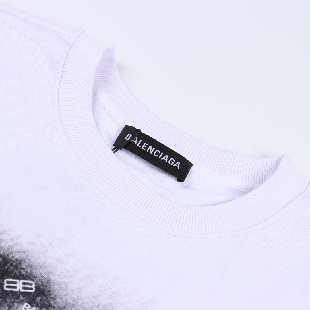 Balenciaga/巴黎世家 多logo印花圆领卫衣