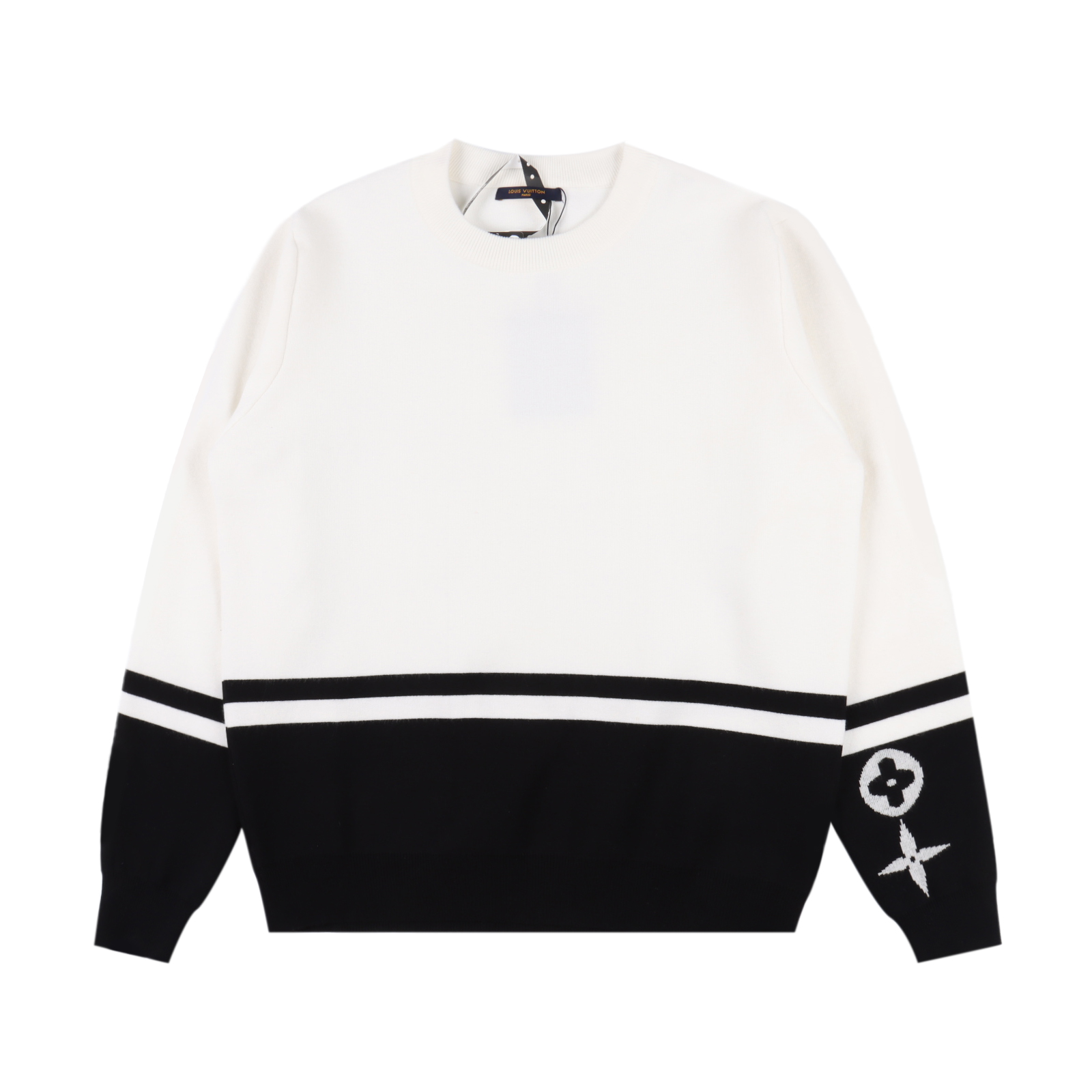 Louis Vuitton AAAA
 Ropa Sudaderas Negro Blanco Empalme Universal para hombres y mujeres Tejido Lana Fashion Casual