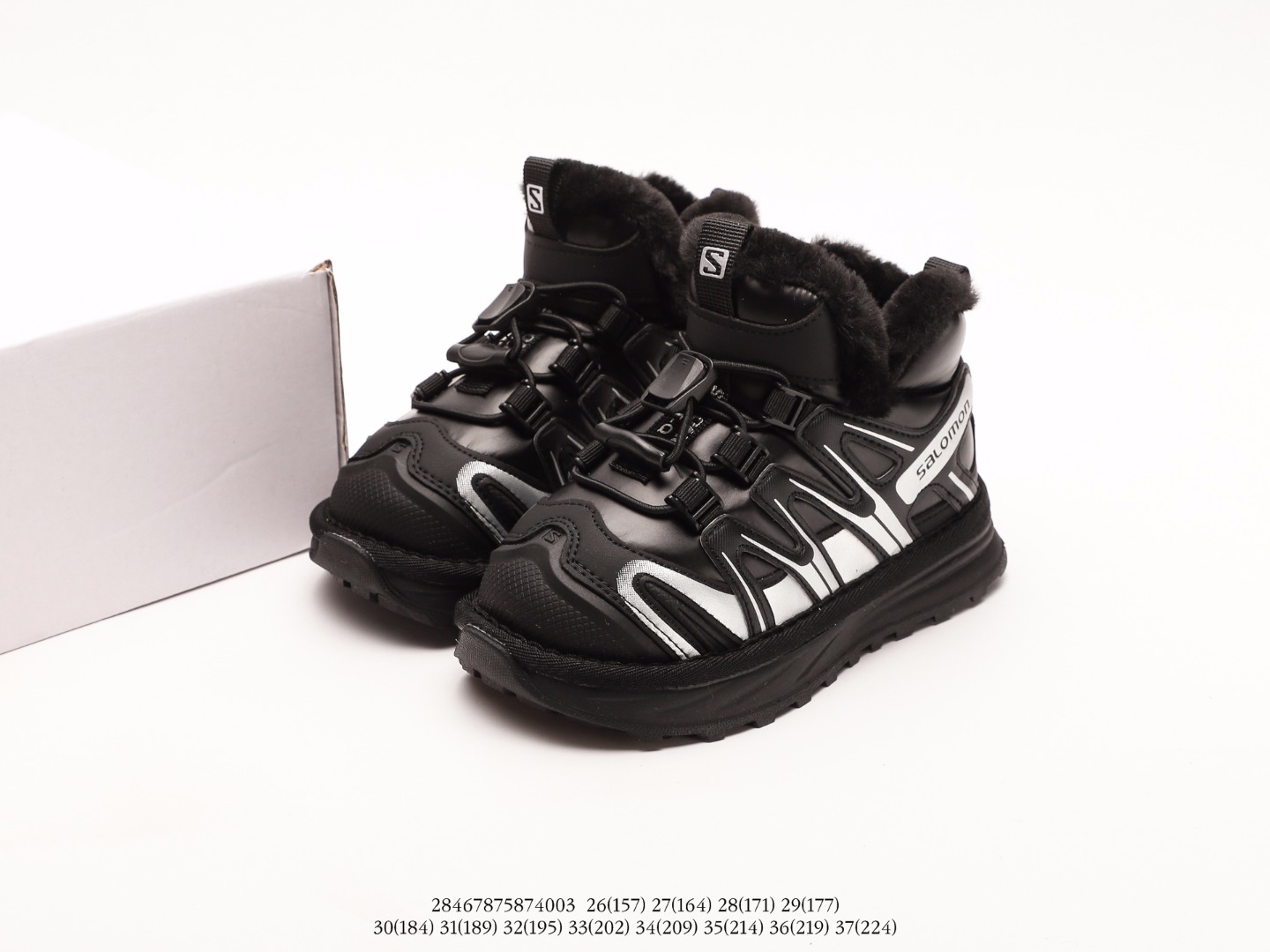 图片[9]-💖萨络蒙XT-Q加绒卡扣雪地靴！💘💲 🚗纯原萨络蒙 XT-Q 加绒卡扣保暖防水儿童休闲越野机能运动跑步鞋雪地靴🛵 💥SALOMON欧洲站厚底老爹鞋户外徒步鞋男女童百搭跑步鞋加棉雪地鞋童鞋💖 💘官网潮牌韩版最新款防滑耐磨加厚底透气休闲经典冬季潮鞋一脚蹬短靴棉靴🍎 🍒颜色： 黑，粉，灰 尺码：26-37码-选品中心