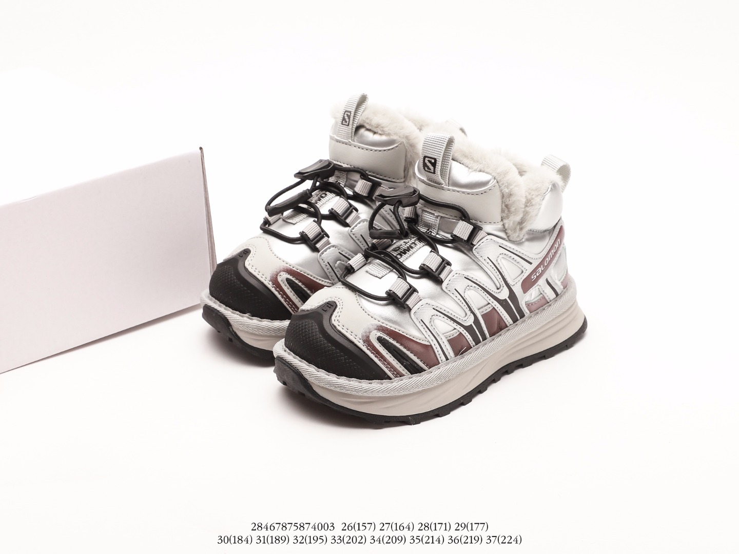 图片[9]-💖萨络蒙XT-Q加绒卡扣雪地靴！💘💲 🚗纯原萨络蒙 XT-Q 加绒卡扣保暖防水儿童休闲越野机能运动跑步鞋雪地靴🛵 💥SALOMON欧洲站厚底老爹鞋户外徒步鞋男女童百搭跑步鞋加棉雪地鞋童鞋💖 💘官网潮牌韩版最新款防滑耐磨加厚底透气休闲经典冬季潮鞋一脚蹬短靴棉靴🍎 🍒颜色： 黑，粉，灰 尺码：26-37码-选品中心