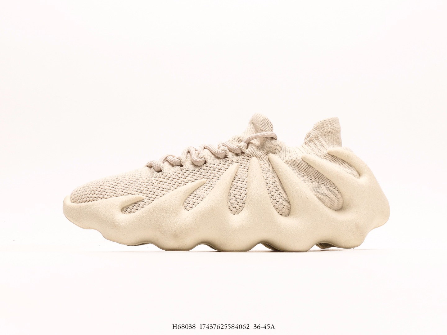 Adidas Adidas Yeezy 450 Cloud White La parte superior cuenta con una parte superior de plantilla tej