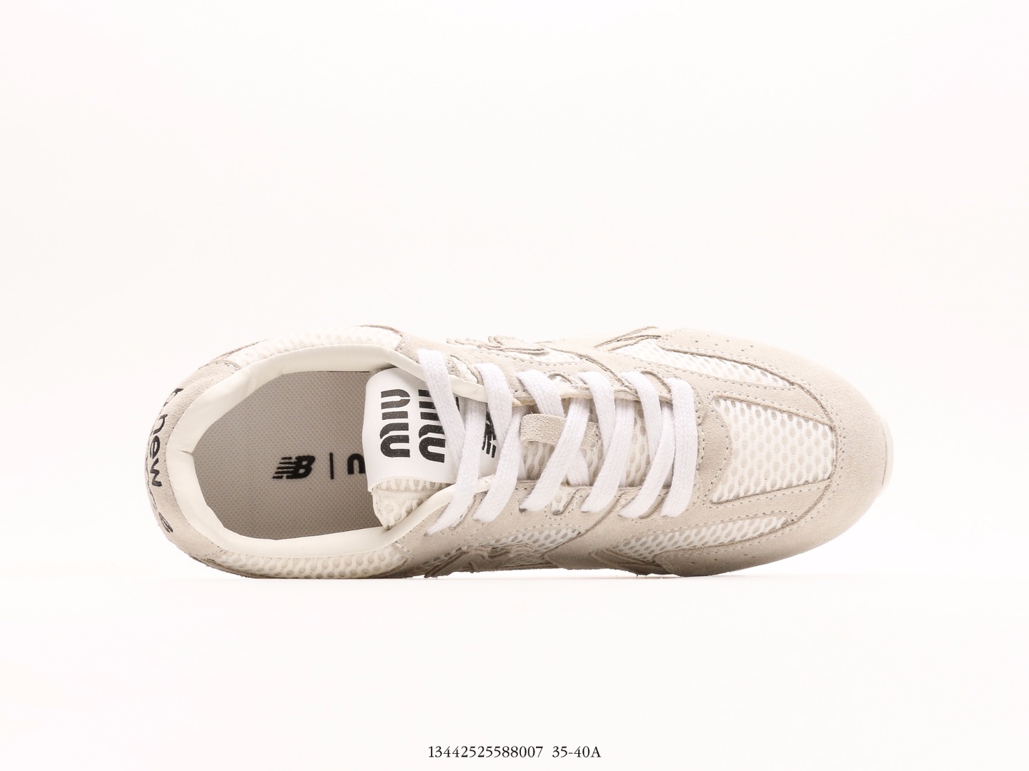 意大利奢侈品牌缪缪Miu Miu x Balance 530 SL系列低帮经典复古休闲运动慢跑鞋“联名翻毛驼棕橙鞋带 4