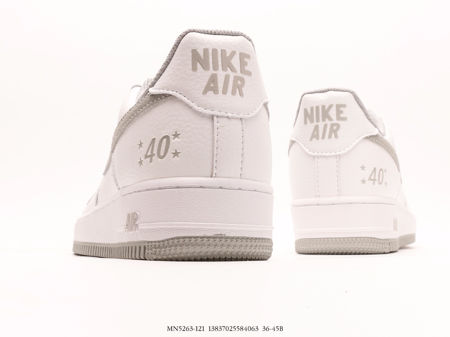 Air Force 1'0740th AnniversaryWhite Grey空军一号经典低帮百搭休闲运动板鞋“40周年版白灰小钩 7