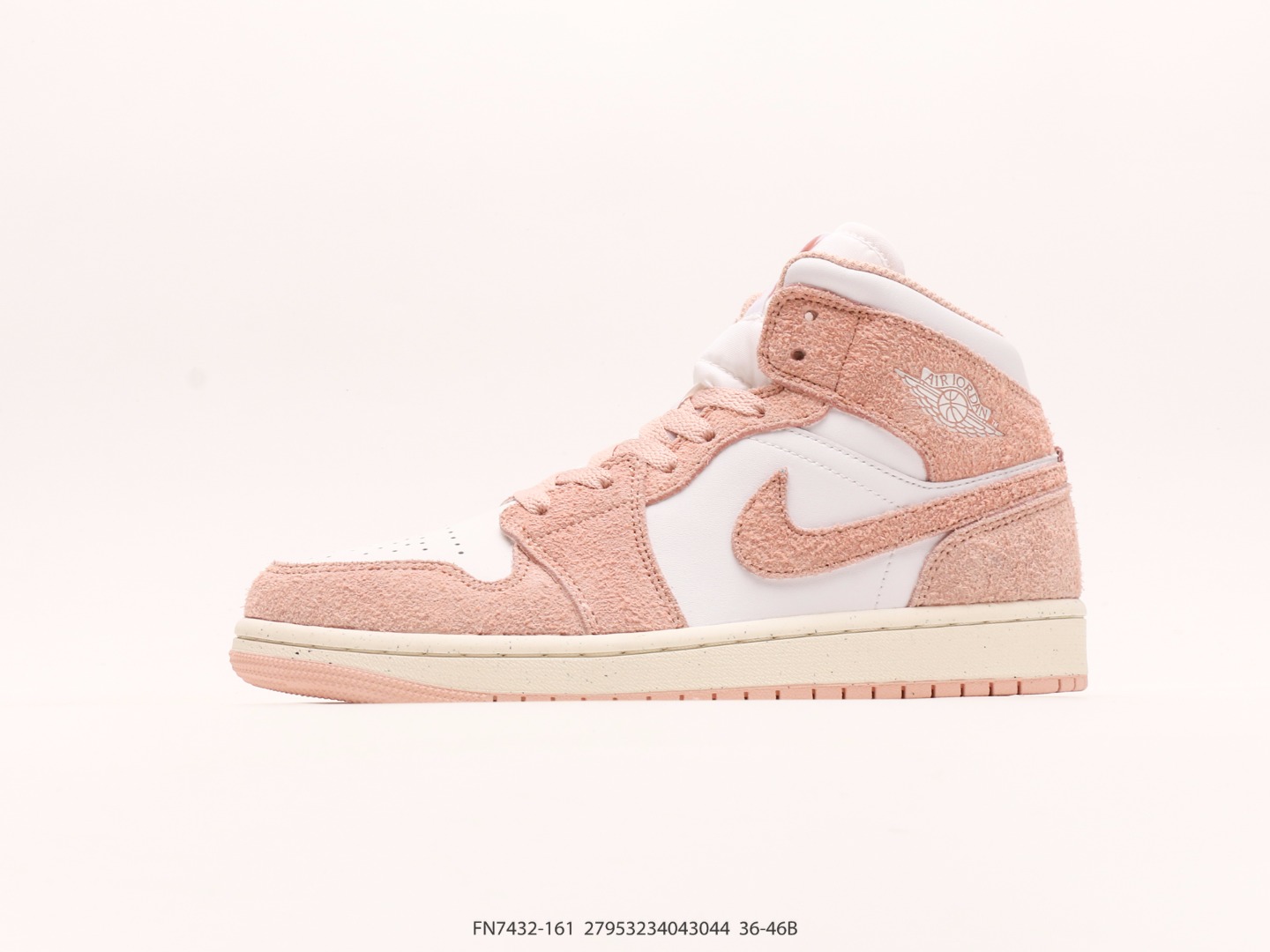 Air Jordan 1 Scarpe Sneaker Air Jordan Rosa Bianco Mid Top