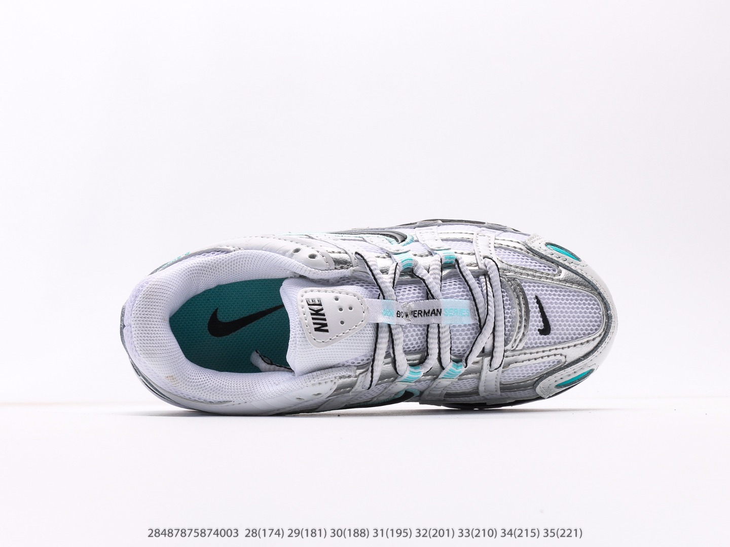 图片[3]-童鞋 耐克Nike P-6000Metallic Silver系列低帮复古老爹风休闲运动舒适慢跑鞋注意：图下方显示为实际脚长，单位毫米[手工测量，可能存在5毫米左右的误差] #28487875874003-选品中心