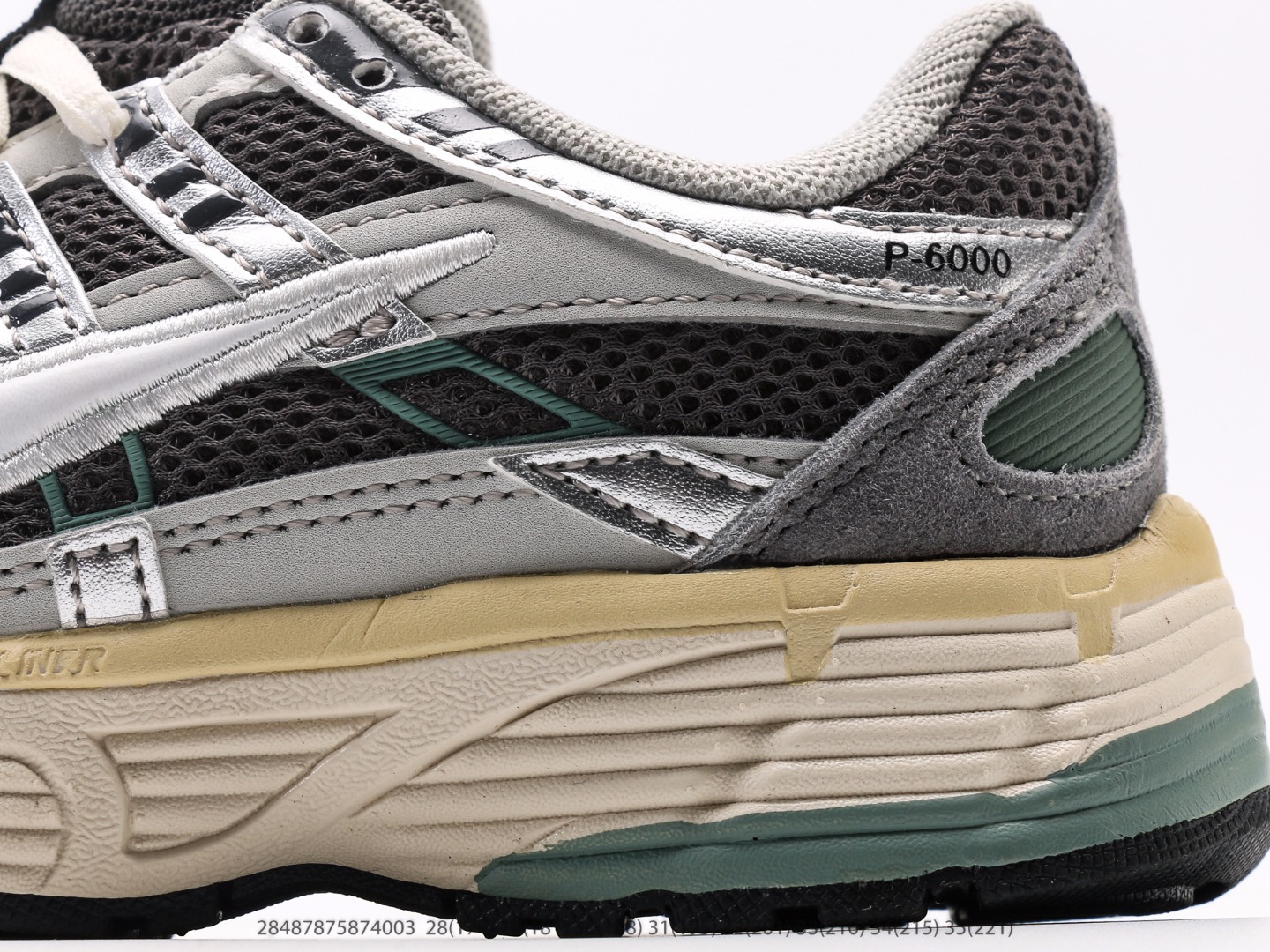 图片[7]-童鞋 耐克Nike P-6000Metallic Silver系列低帮复古老爹风休闲运动舒适慢跑鞋注意：图下方显示为实际脚长，单位毫米[手工测量，可能存在5毫米左右的误差] #28487875874003-选品中心