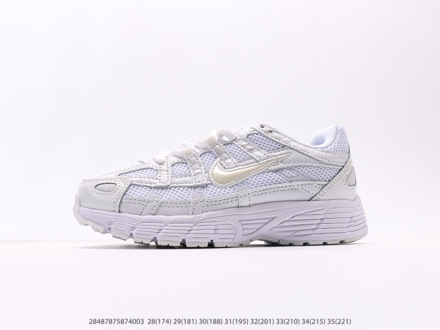 童鞋 耐克Nike P-6000Metallic Silver系列低帮复古老爹风休闲运动舒适慢跑鞋注意：图下方显示为实际脚长，单位毫米[手工测量，可能存在5毫米左右的误差] #28487875874003-选品中心