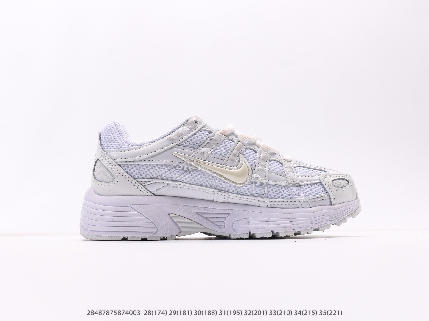 图片[2]-童鞋 耐克Nike P-6000Metallic Silver系列低帮复古老爹风休闲运动舒适慢跑鞋注意：图下方显示为实际脚长，单位毫米[手工测量，可能存在5毫米左右的误差] #28487875874003-选品中心