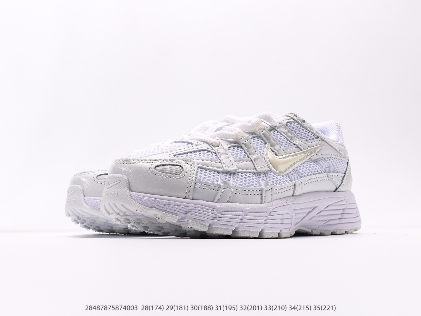图片[5]-童鞋 耐克Nike P-6000Metallic Silver系列低帮复古老爹风休闲运动舒适慢跑鞋注意：图下方显示为实际脚长，单位毫米[手工测量，可能存在5毫米左右的误差] #28487875874003-选品中心
