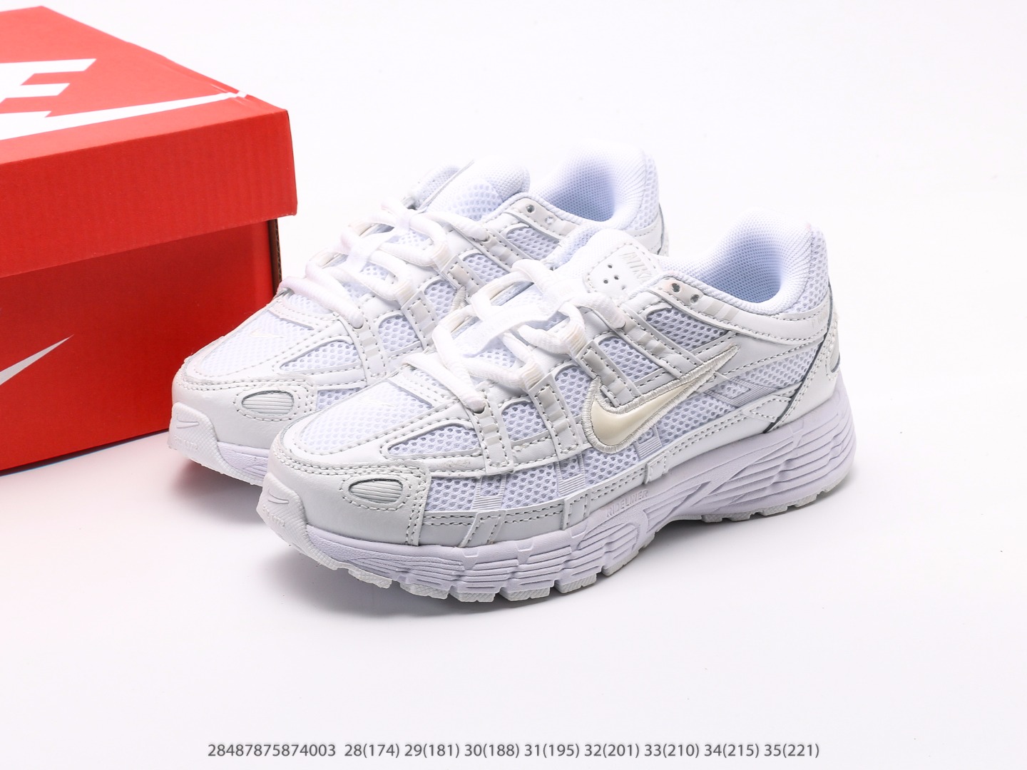 图片[9]-童鞋 耐克Nike P-6000Metallic Silver系列低帮复古老爹风休闲运动舒适慢跑鞋注意：图下方显示为实际脚长，单位毫米[手工测量，可能存在5毫米左右的误差] #28487875874003-选品中心
