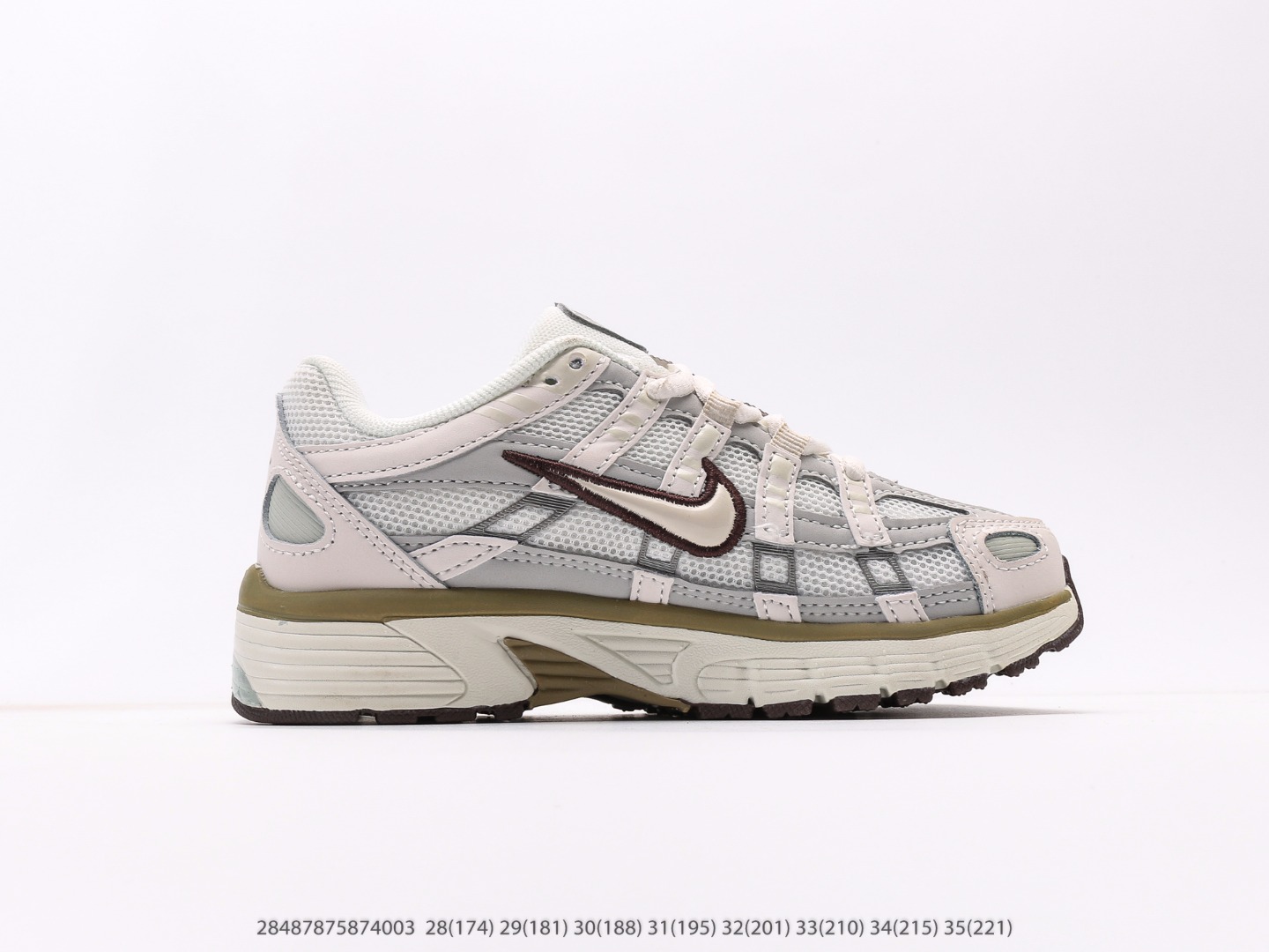 图片[2]-童鞋 耐克Nike P-6000Metallic Silver系列低帮复古老爹风休闲运动舒适慢跑鞋注意：图下方显示为实际脚长，单位毫米[手工测量，可能存在5毫米左右的误差] #28487875874003-选品中心