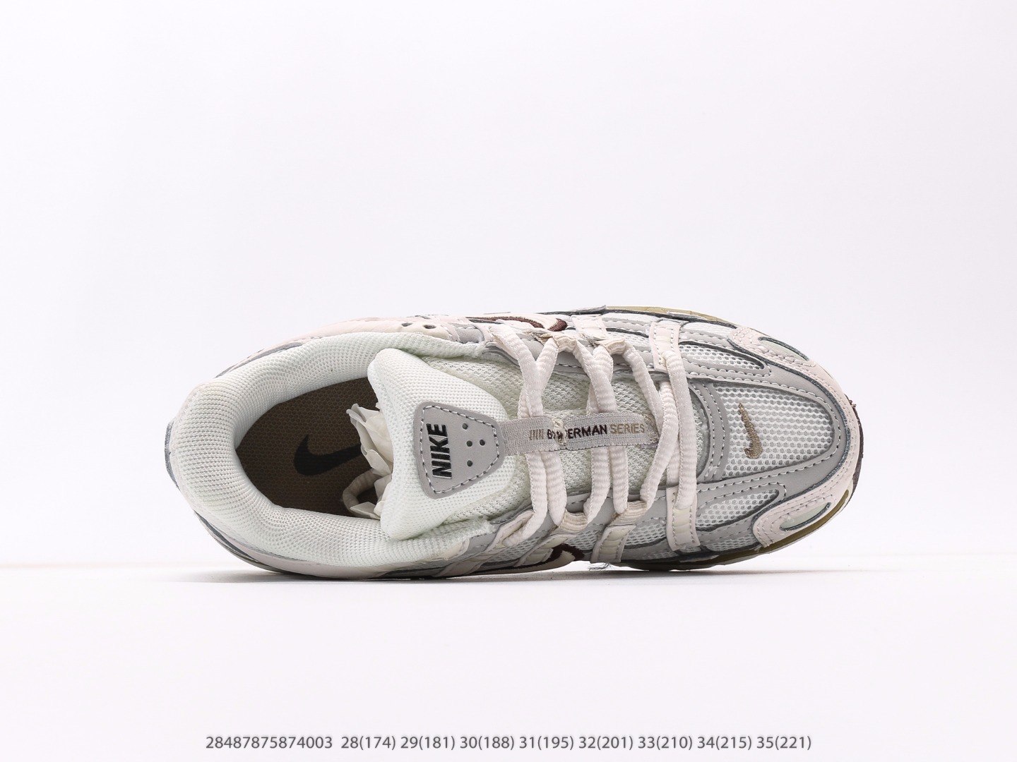 图片[3]-童鞋 耐克Nike P-6000Metallic Silver系列低帮复古老爹风休闲运动舒适慢跑鞋注意：图下方显示为实际脚长，单位毫米[手工测量，可能存在5毫米左右的误差] #28487875874003-选品中心