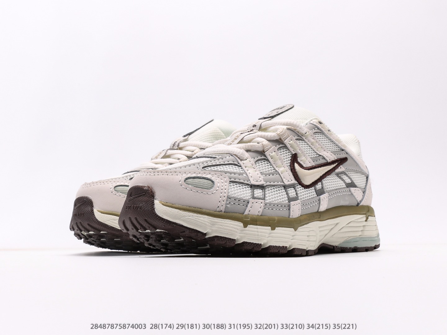 图片[5]-童鞋 耐克Nike P-6000Metallic Silver系列低帮复古老爹风休闲运动舒适慢跑鞋注意：图下方显示为实际脚长，单位毫米[手工测量，可能存在5毫米左右的误差] #28487875874003-选品中心