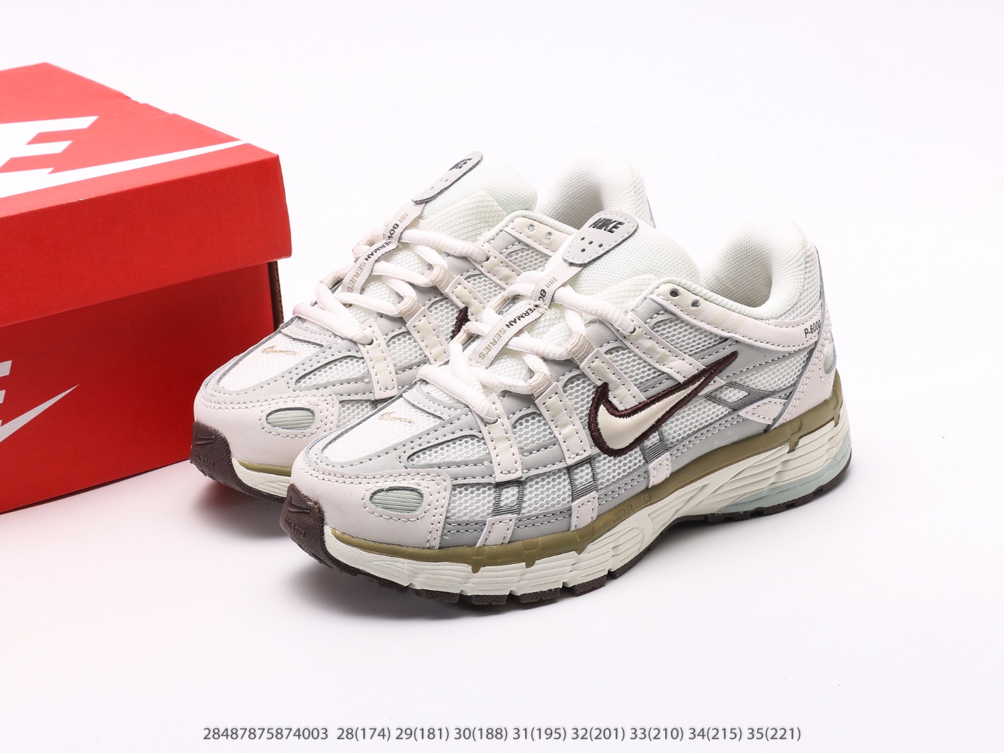 图片[9]-童鞋 耐克Nike P-6000Metallic Silver系列低帮复古老爹风休闲运动舒适慢跑鞋注意：图下方显示为实际脚长，单位毫米[手工测量，可能存在5毫米左右的误差] #28487875874003-选品中心