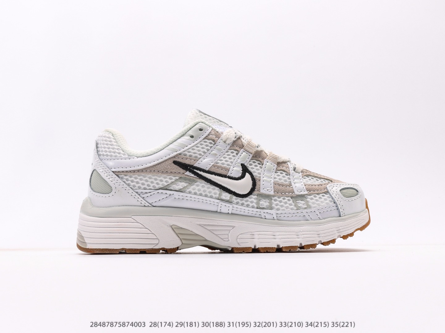 图片[2]-童鞋 耐克Nike P-6000Metallic Silver系列低帮复古老爹风休闲运动舒适慢跑鞋注意：图下方显示为实际脚长，单位毫米[手工测量，可能存在5毫米左右的误差] #28487875874003-选品中心