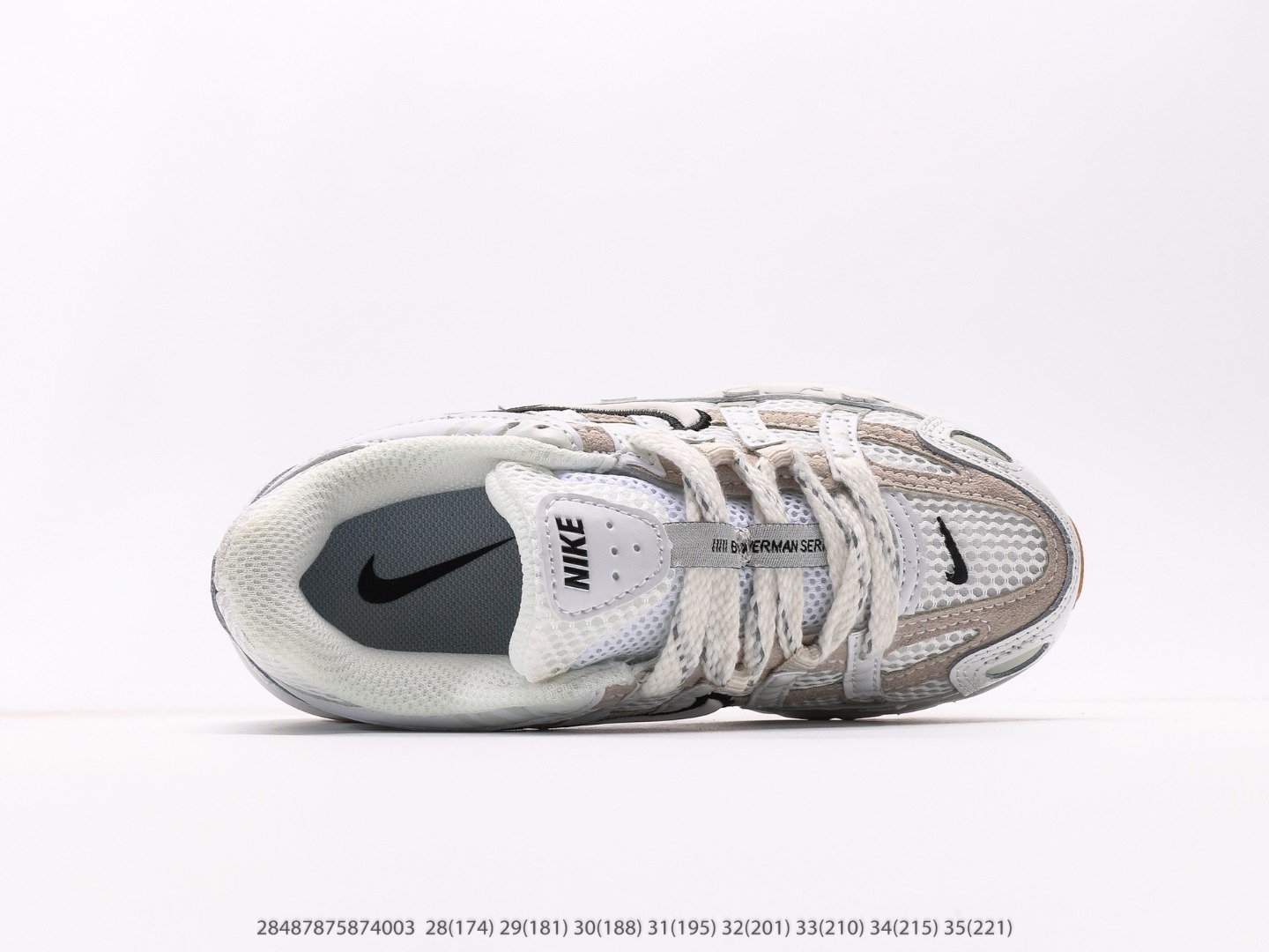 图片[3]-童鞋 耐克Nike P-6000Metallic Silver系列低帮复古老爹风休闲运动舒适慢跑鞋注意：图下方显示为实际脚长，单位毫米[手工测量，可能存在5毫米左右的误差] #28487875874003-选品中心