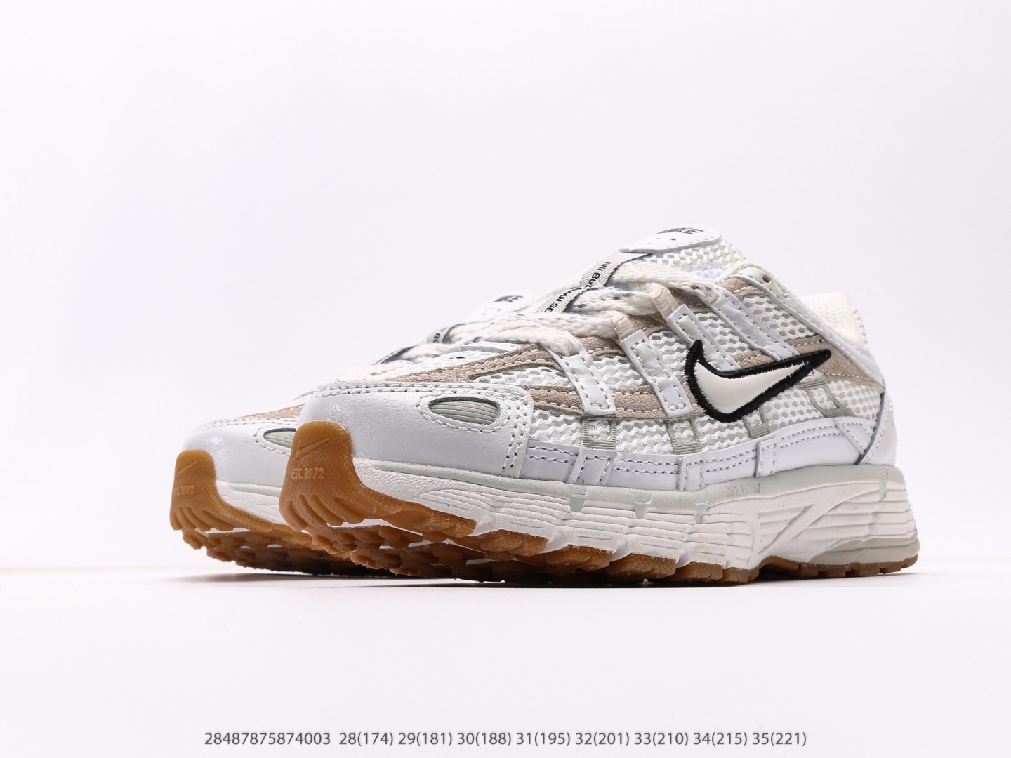 图片[5]-童鞋 耐克Nike P-6000Metallic Silver系列低帮复古老爹风休闲运动舒适慢跑鞋注意：图下方显示为实际脚长，单位毫米[手工测量，可能存在5毫米左右的误差] #28487875874003-选品中心