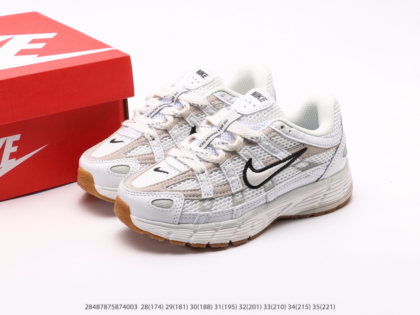 图片[9]-童鞋 耐克Nike P-6000Metallic Silver系列低帮复古老爹风休闲运动舒适慢跑鞋注意：图下方显示为实际脚长，单位毫米[手工测量，可能存在5毫米左右的误差] #28487875874003-选品中心