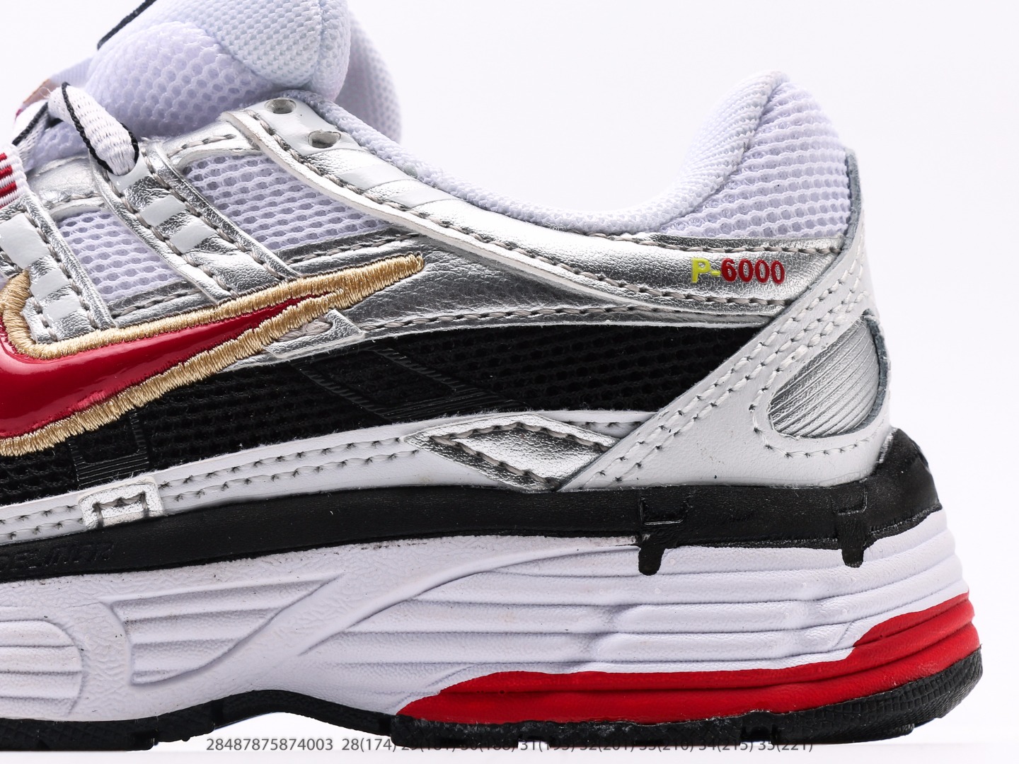 图片[7]-童鞋 耐克Nike P-6000Metallic Silver系列低帮复古老爹风休闲运动舒适慢跑鞋注意：图下方显示为实际脚长，单位毫米[手工测量，可能存在5毫米左右的误差] #28487875874003-选品中心