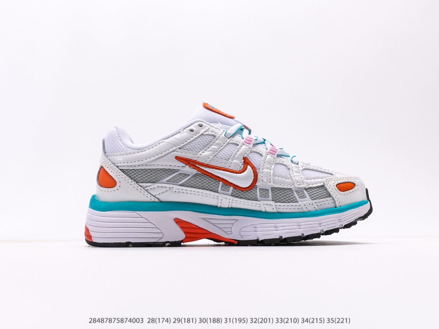 图片[2]-童鞋 耐克Nike P-6000Metallic Silver系列低帮复古老爹风休闲运动舒适慢跑鞋注意：图下方显示为实际脚长，单位毫米[手工测量，可能存在5毫米左右的误差] #28487875874003-选品中心