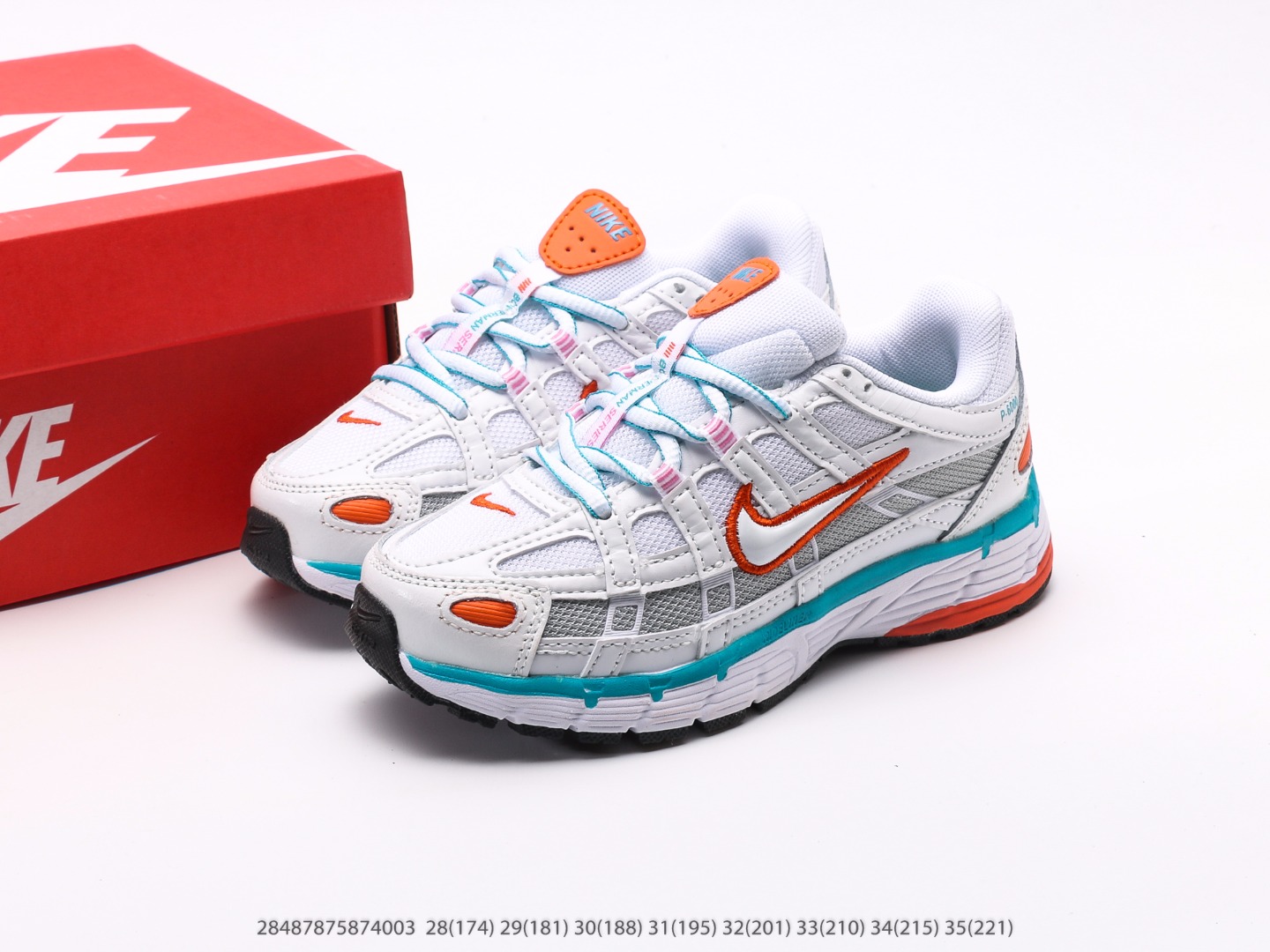 图片[9]-童鞋 耐克Nike P-6000Metallic Silver系列低帮复古老爹风休闲运动舒适慢跑鞋注意：图下方显示为实际脚长，单位毫米[手工测量，可能存在5毫米左右的误差] #28487875874003-选品中心