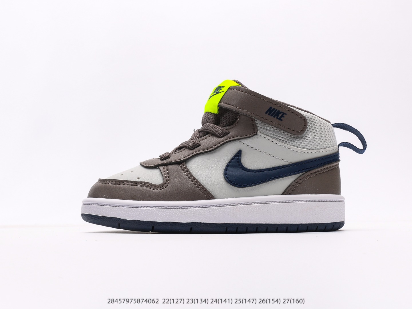 空军高帮工装童鞋 小童尺码22-27 🔚轻运动设计，防滑耐磨的鞋底，平时小朋友跑跑跳跳也很放心，弹力带魔术贴完全无压力穿脱也方便，真是好看又好穿-选品中心