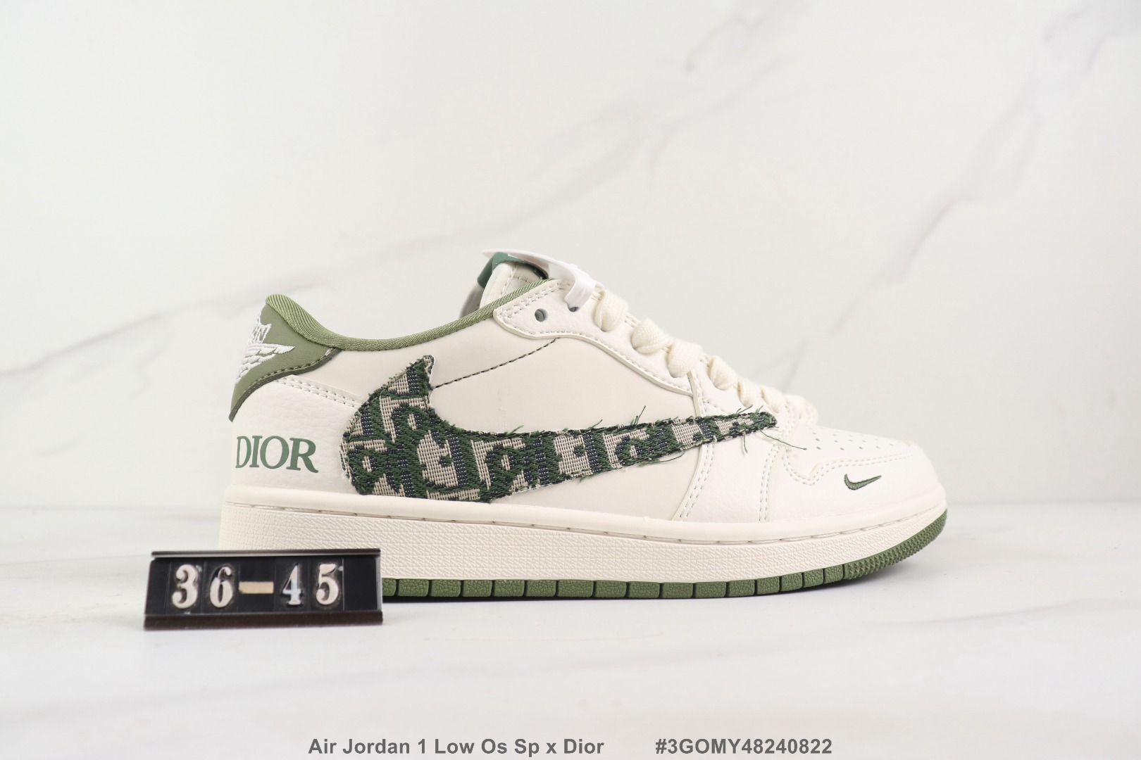 Air Jordan 1 Low Os Sp x Dior Dior联名款 Jordan1代低帮板鞋 DIY倒勾限定 牛皮材质 公司级 真标带半码 Size:36-45码          #6