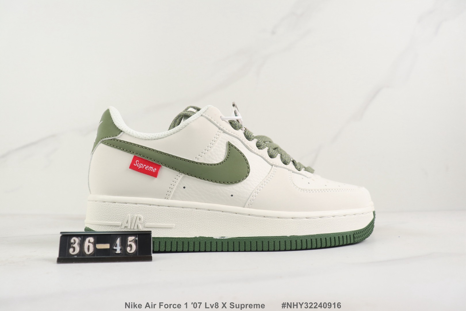 Nike Air Force 1 ′07 LV8 X Suprememe 联名款  Nike空军一号低帮板鞋 DIY定制款 牛皮材质 内置气垫 公司级 真标带半码 Size:36-45码6