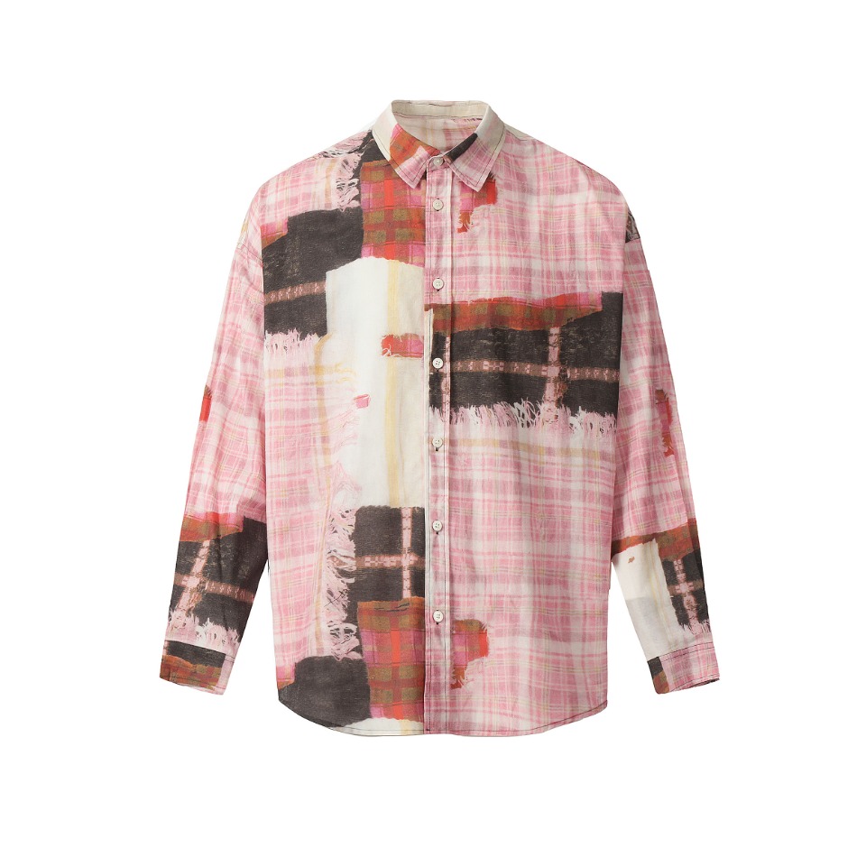 Ac-style 3D-striped long-sleeved shirt. Colour: Pink, blue Number: S M L Section No. Yu 6618 - 图片 5