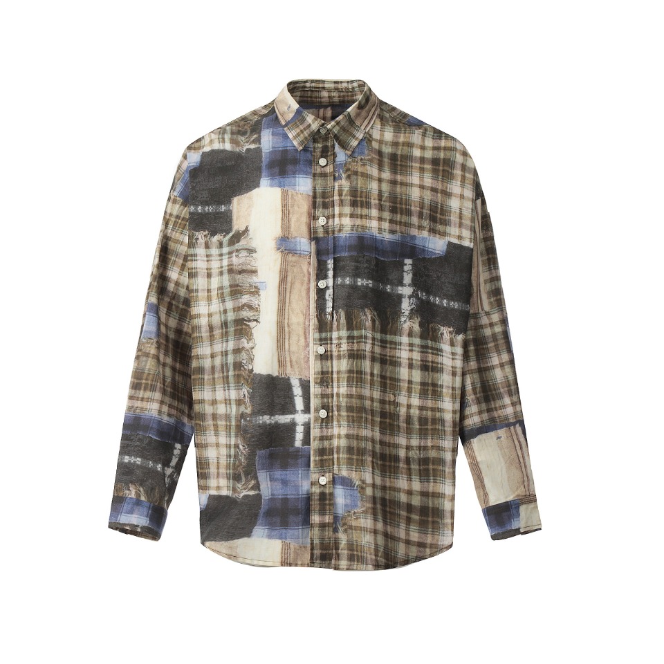 Ac-style 3D-striped long-sleeved shirt. Colour: Pink, blue Number: S M L Section No. Yu 6618 - 图片 2